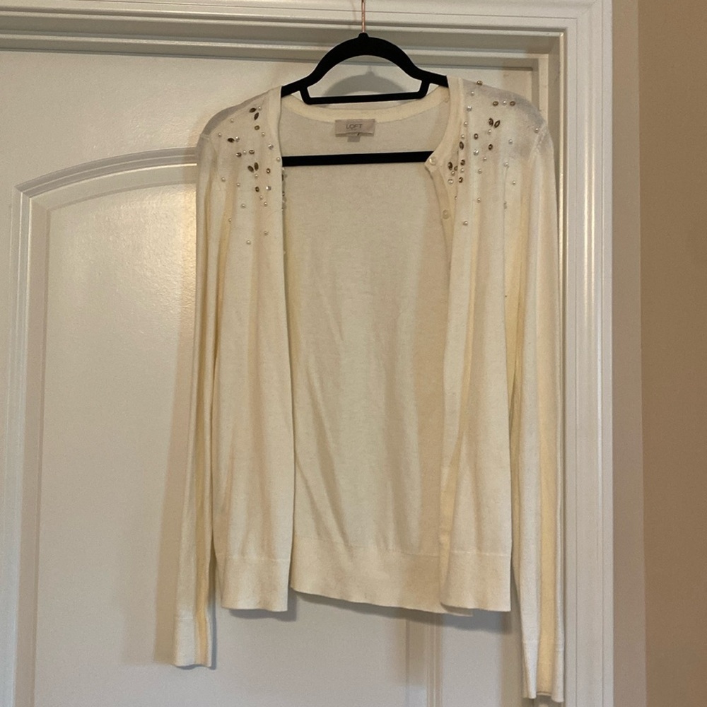 Loft jeweled cardigan